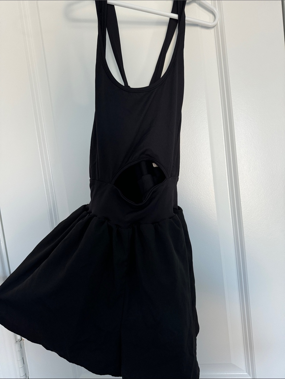 Black Open-Back Romper